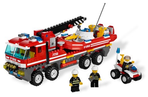 Lego 7213 City Hasičské auto s člunem