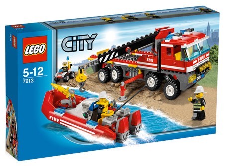 Lego 7213 City Hasičské auto s člunem
